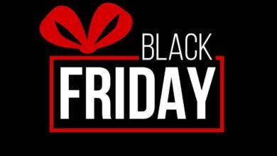 How to Build a Useful Wishlist for Black Friday Savings 7 Black Friday sale banner with bold white text, red ribbon bow, and black background