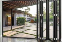 aluminium glass folding doors