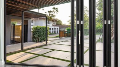 aluminium glass folding doors